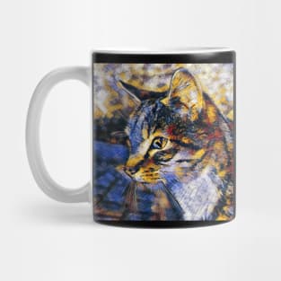 Cat Staring Into The Far End Mug